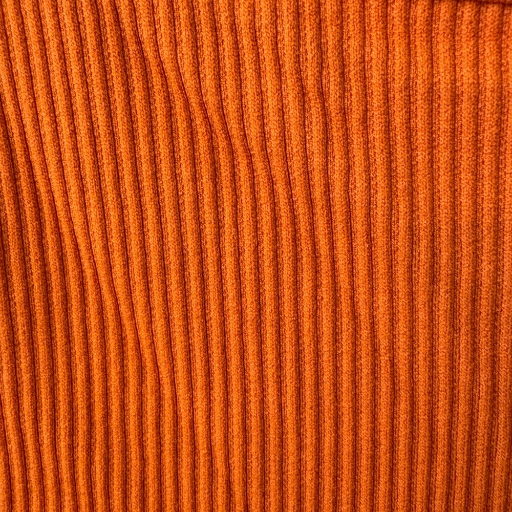 Aritzia Sunday Best Ribbed Orange Crewneck Stretchy Short Sleeve T-Shirt Size XS - Picture 5 of 7